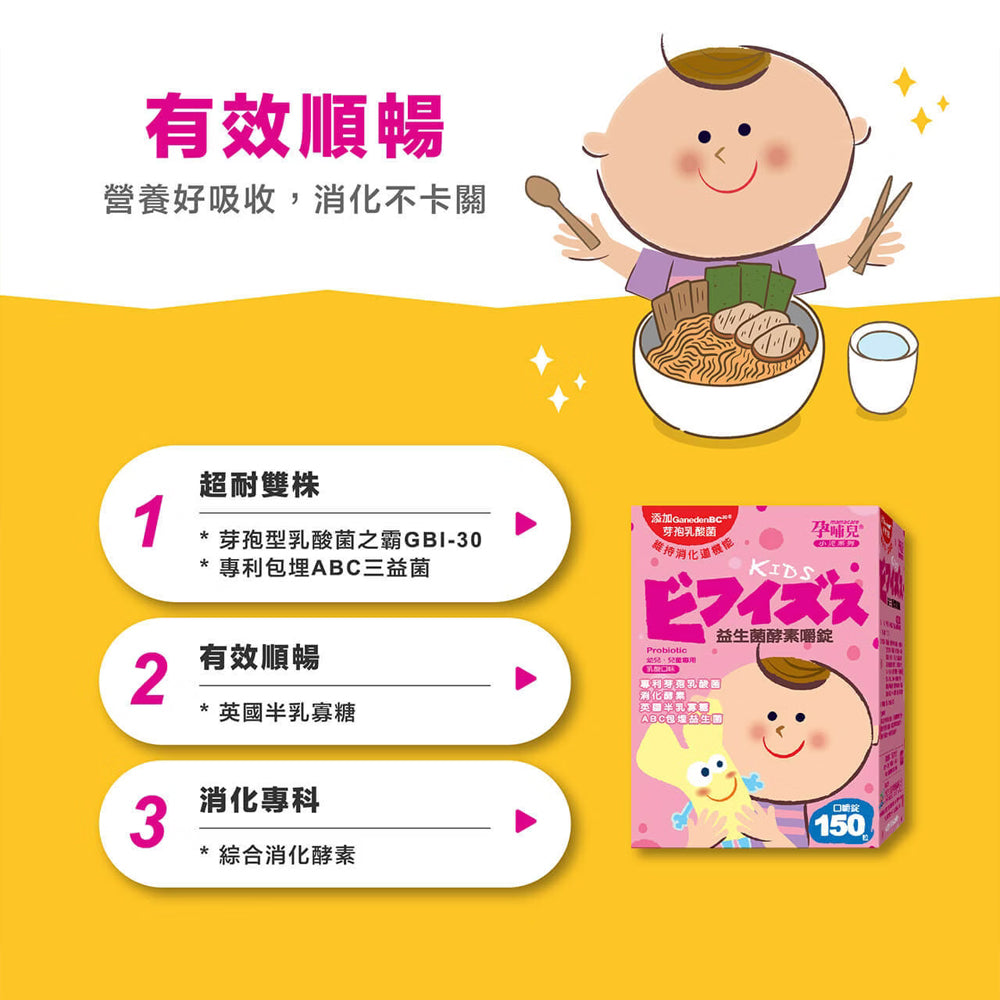 【孕哺兒】幼兒童-益生菌酵素-優格口味|健康e學院